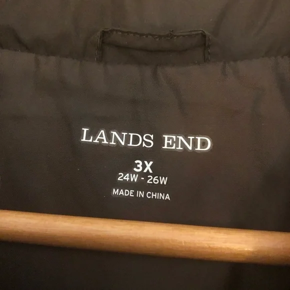Lands End Brown Puffer Zipper Up Vest Size 3X - Picture 3 of 4